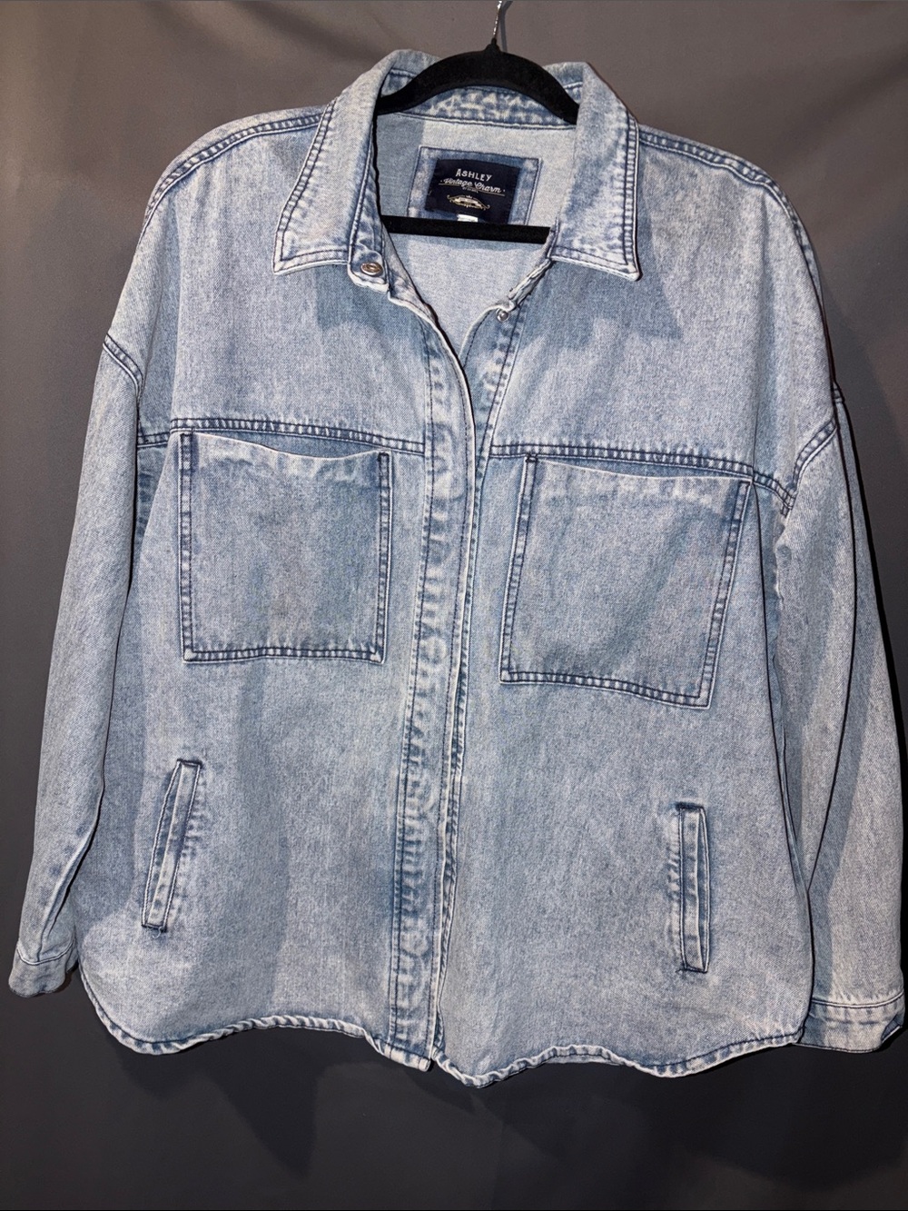 Ashley By 26 International Light Blue Oversized Denim Jacket